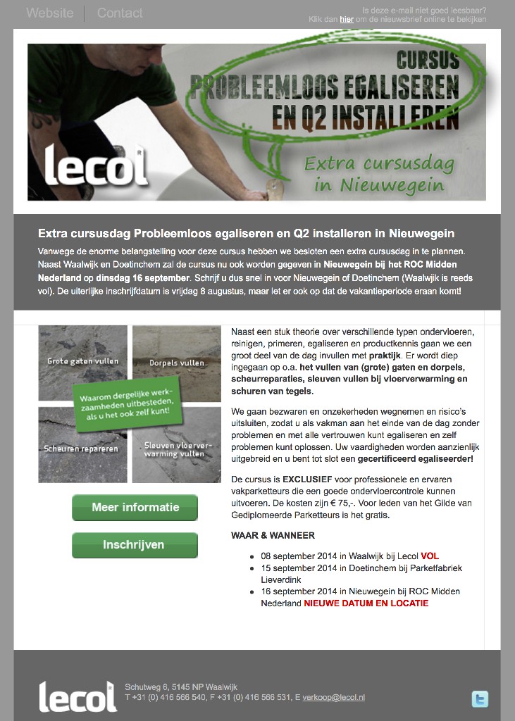 Lecol Nieuwsbrief